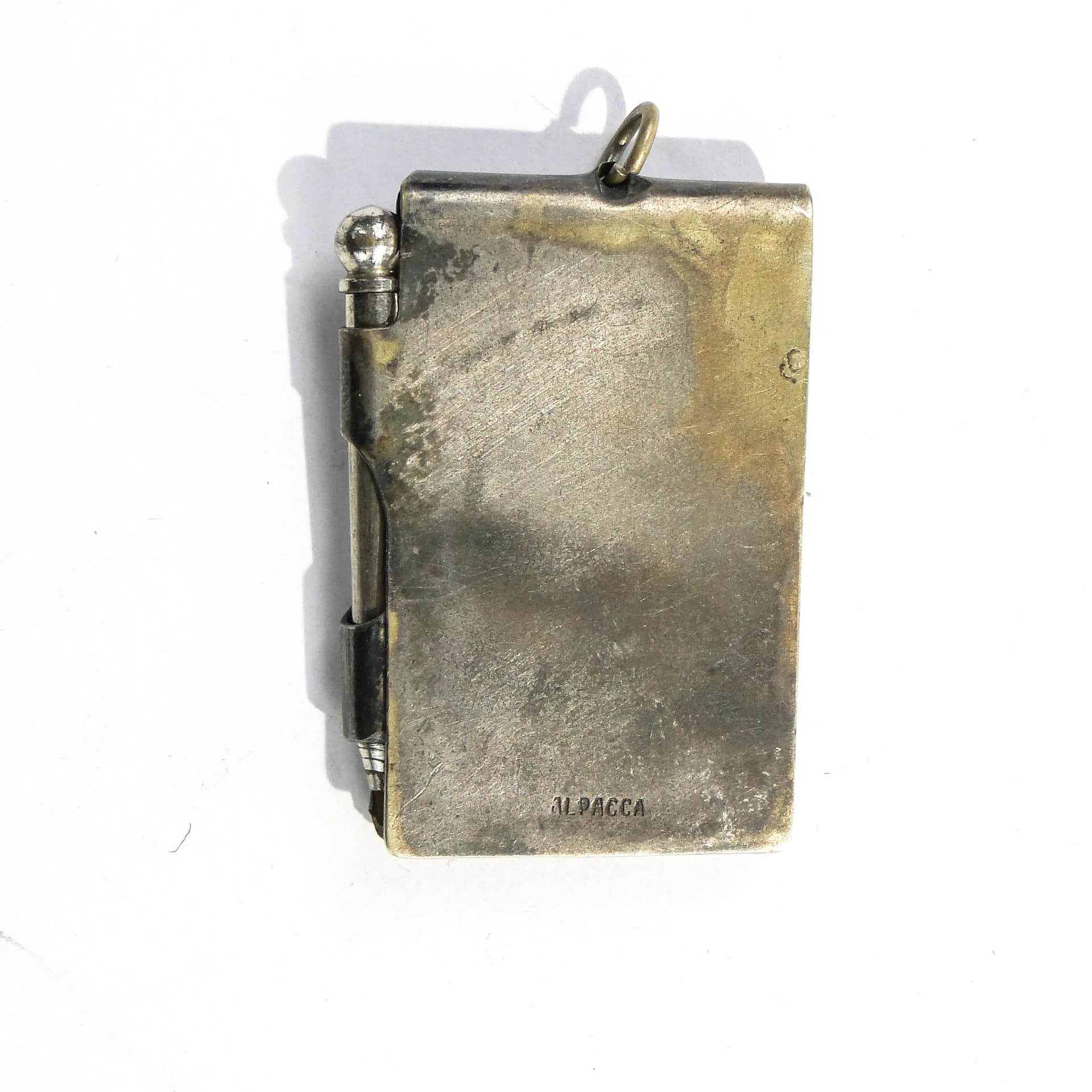 Art Nouveau dance card, silver, brass, France, early 20th c. - 15510