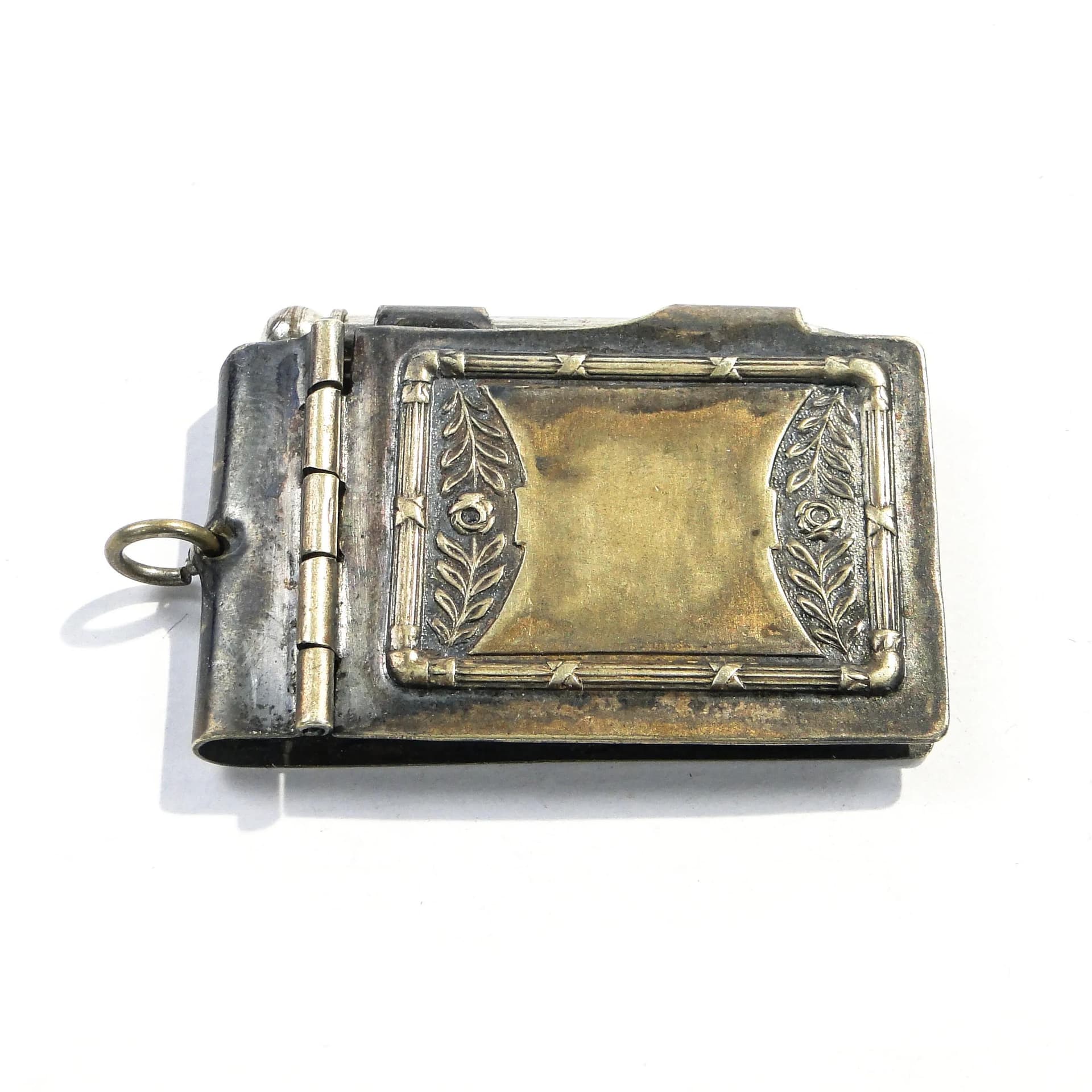 Art Nouveau dance card, silver, brass, France, early 20th c. - 15509