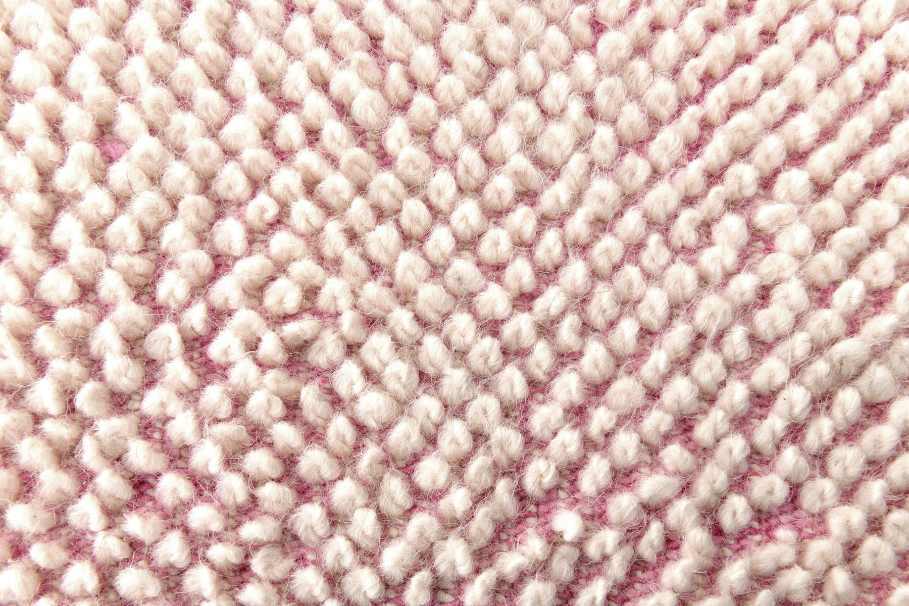 Kilim 87x65 cm, różowy, wełna, lata 70. - 212525