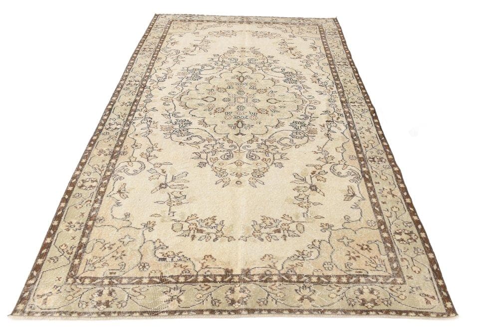 Dywan 180x293 cm, beżowy, wełna, lata 70.