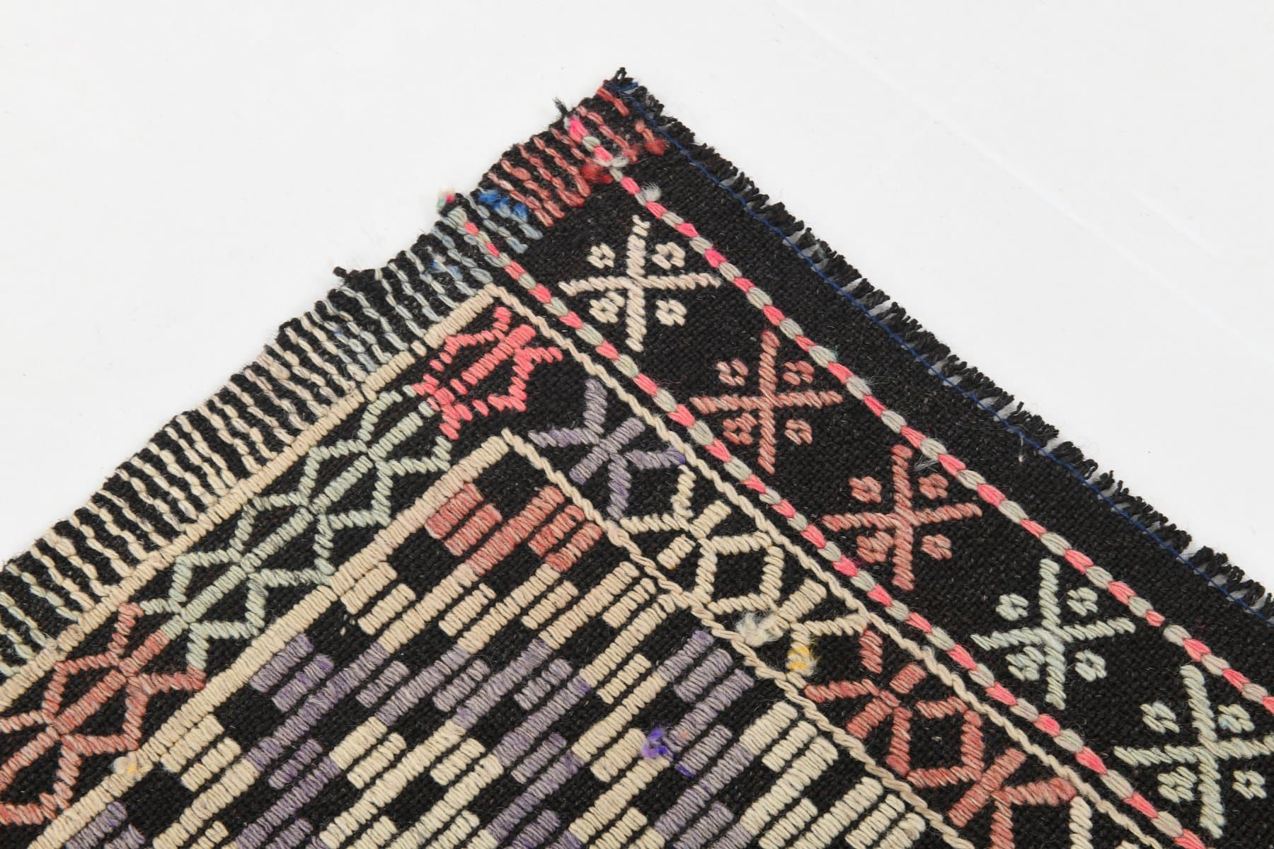 Kilim 207x262 cm, brązowy, wełna, Turcja, lata 70. - 212239