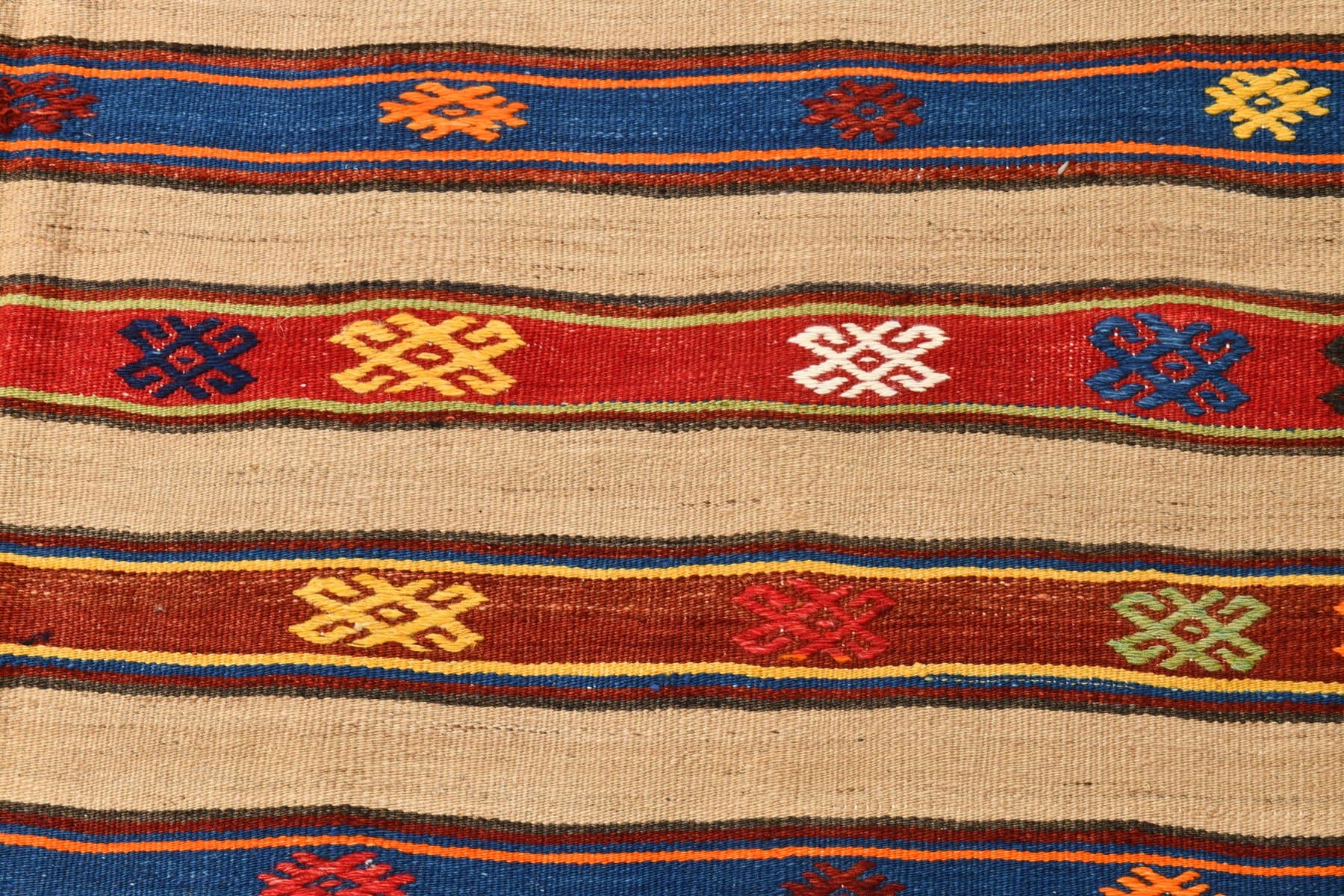 Kilim 151x240 cm, brązowy, wełna, Turcja, lata 60. - 212233