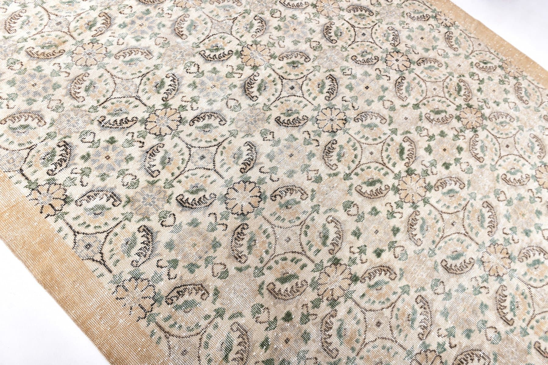 Dywan 202x313 cm, beżowy, wełna, Turcja, lata 70. - 212204