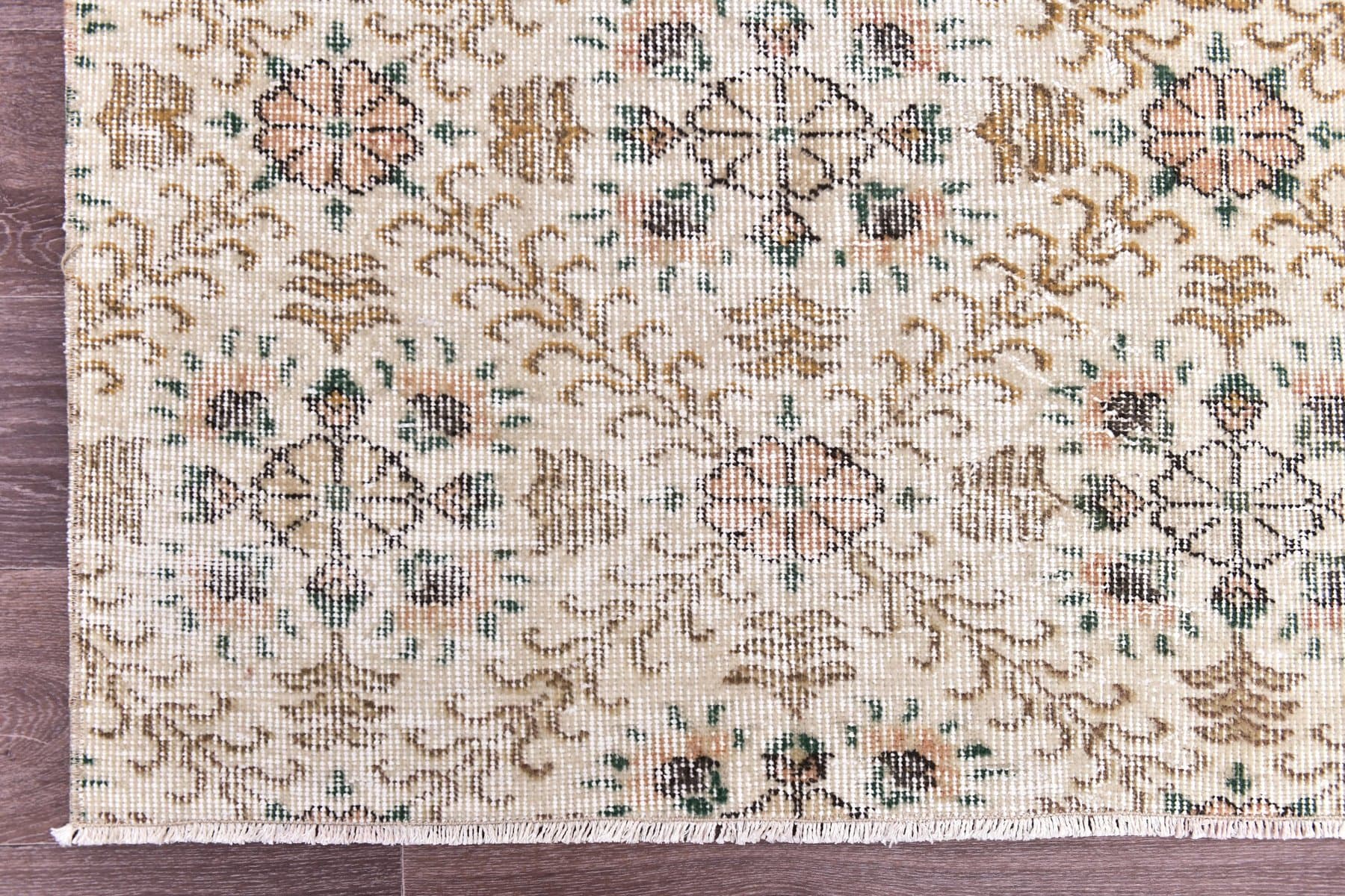 Dywan 196x293 cm, beżowy, wełna, Turcja, lata 70. - 212161