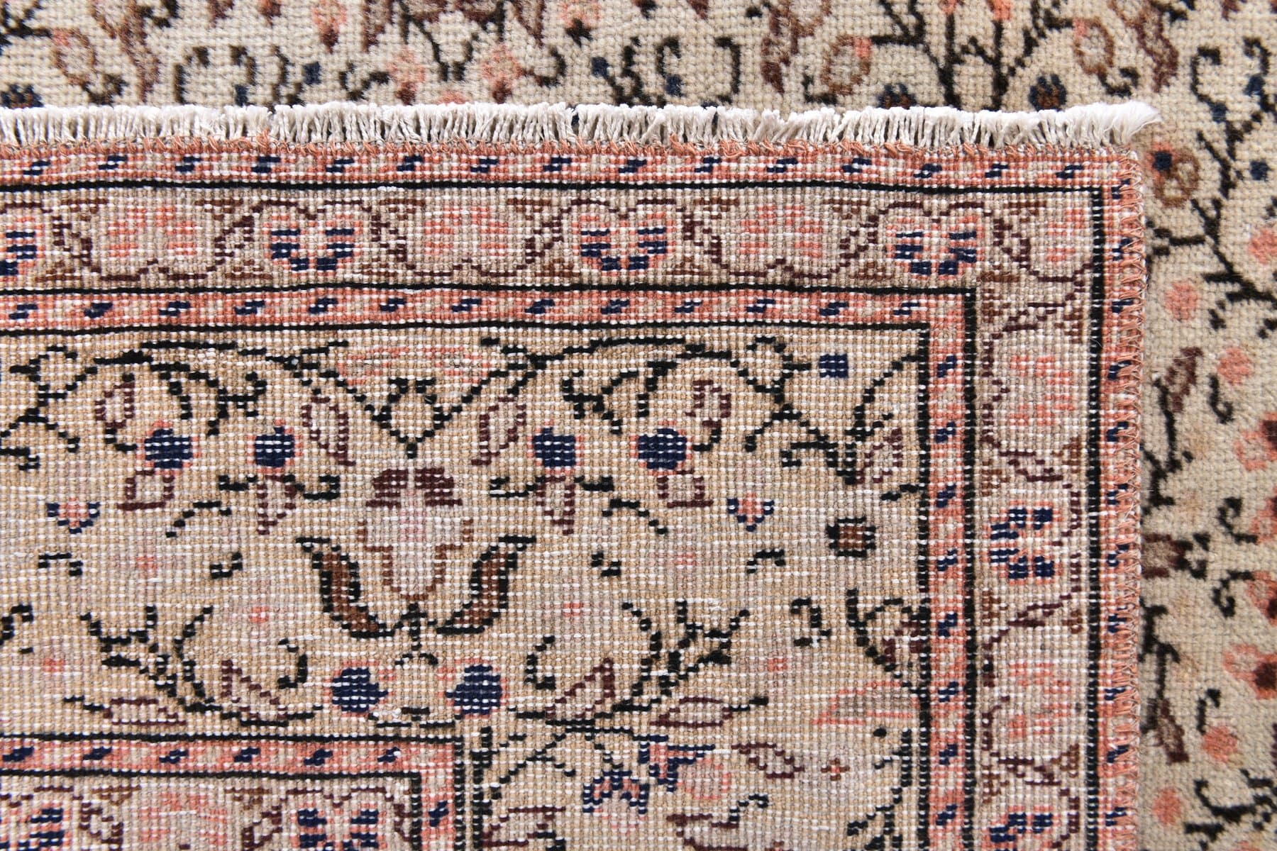 Dywan 197x289 cm, beżowy, wełna, Turcja, lata 70. - 212153