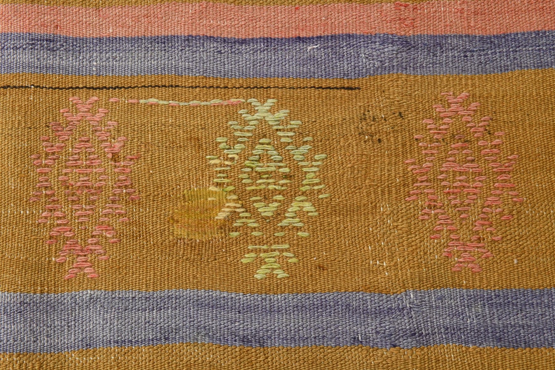 Kilim 172x281 cm, beżowy, zielony, wełna, Turcja, lata 70. - 212139
