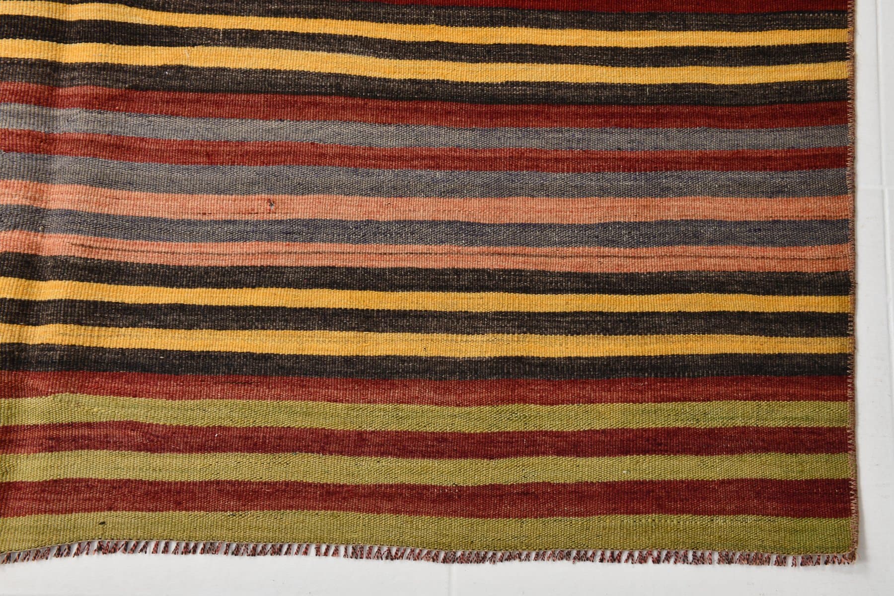 Kilim 150x248 cm, brązowy, wełna, Turcja, lata 70. - 212786