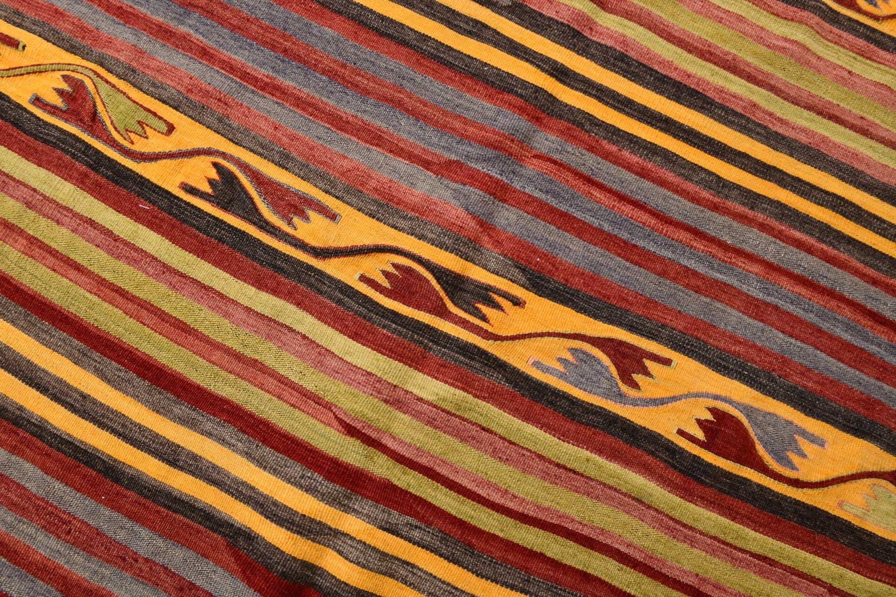 Kilim 150x248 cm, brązowy, wełna, Turcja, lata 70. - 212783