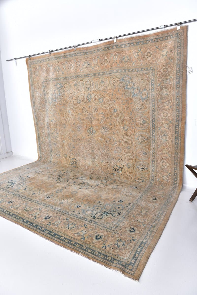 Dywan 382x303 cm, brązowy, wełna, lata 70. - 212749