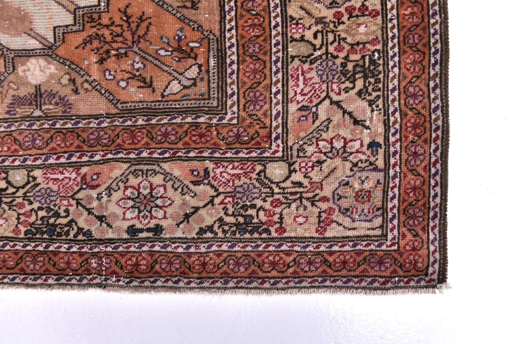 Rug 196x283 cm, brown, wool, 1960s - 212745