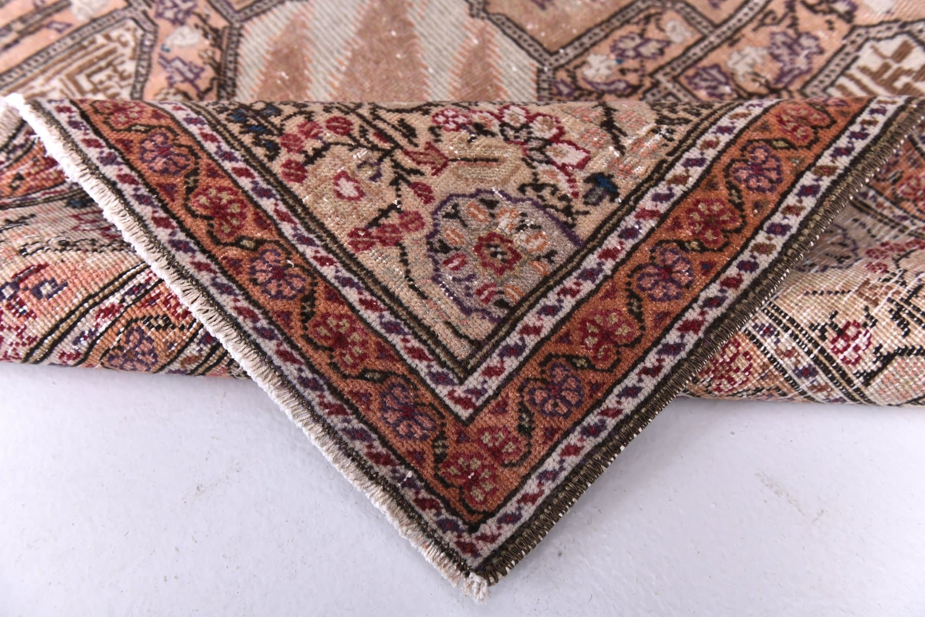 Rug 196x283 cm, brown, wool, 1960s - 212742