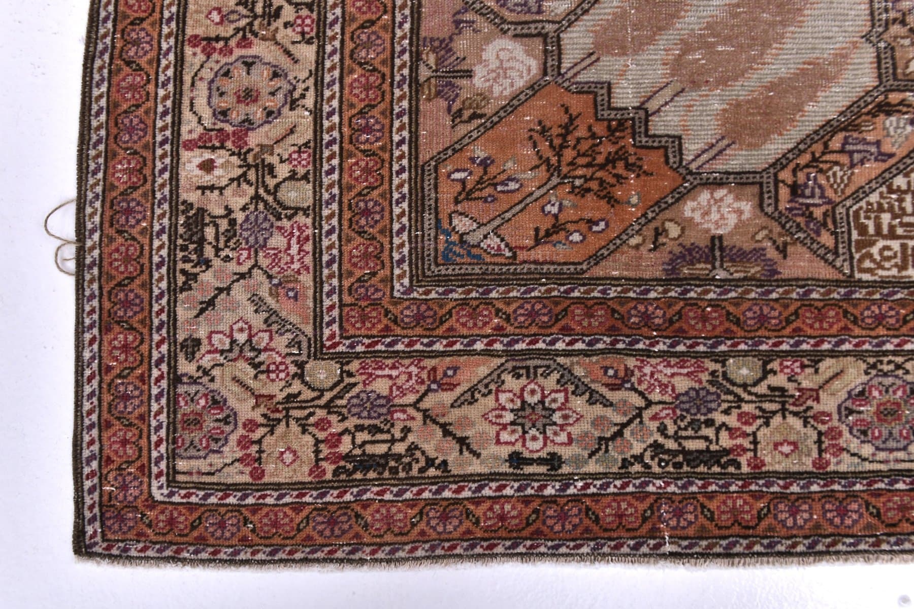 Rug 196x283 cm, brown, wool, 1960s - 212743