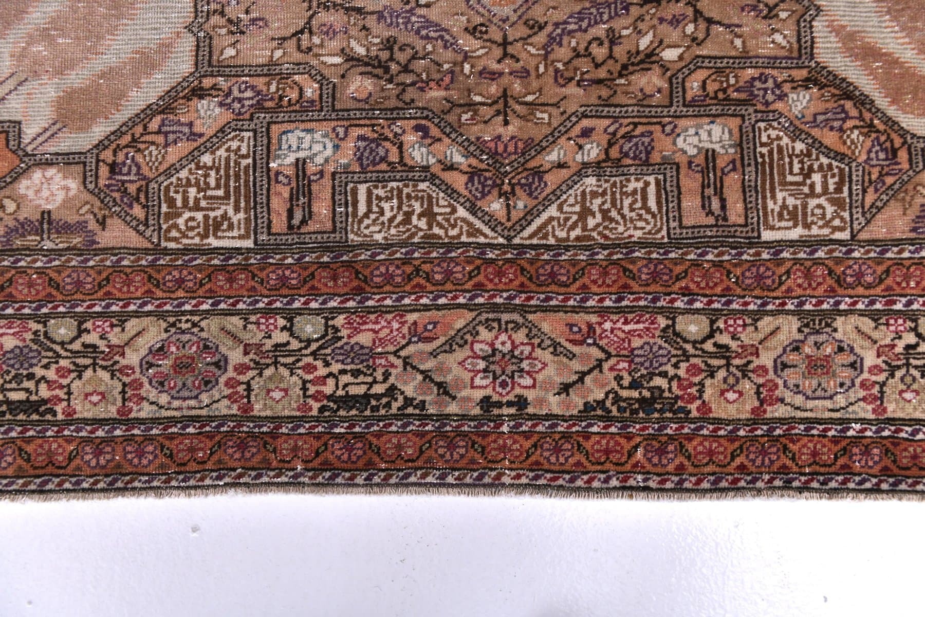 Rug 196x283 cm, brown, wool, 1960s - 212744