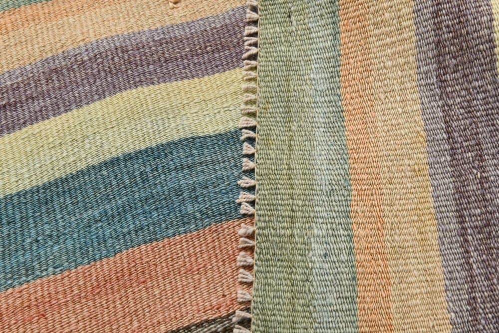 Kilim 186x310 cm, niebieski, beżowy, wełna, Turcja, lata 60. - 212735