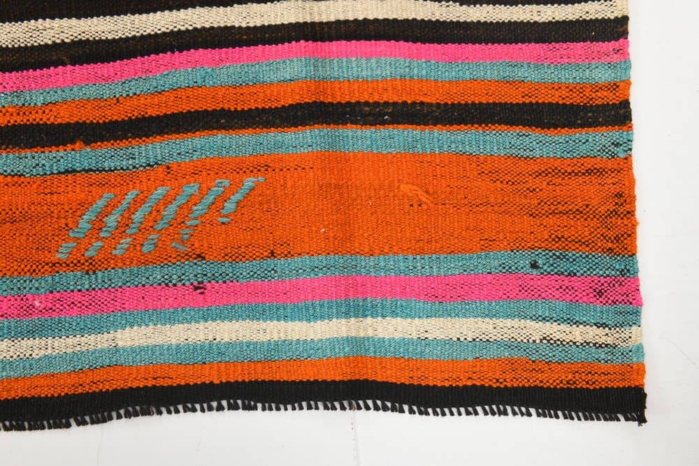 Kilim 179x283 cm, czerwony, różowy, wełna, lata 70. - 212712