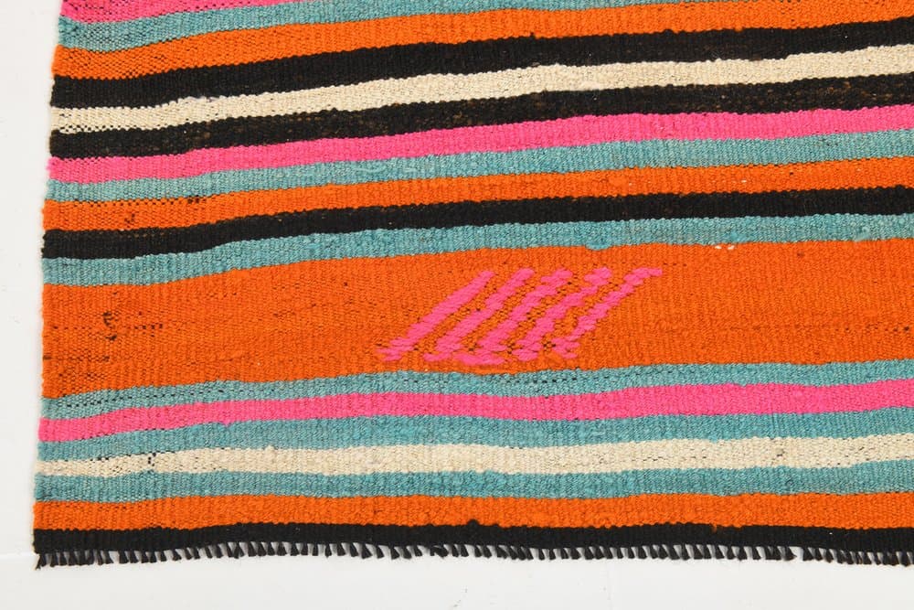 Kilim 179x283 cm, czerwony, różowy, wełna, lata 70. - 212711