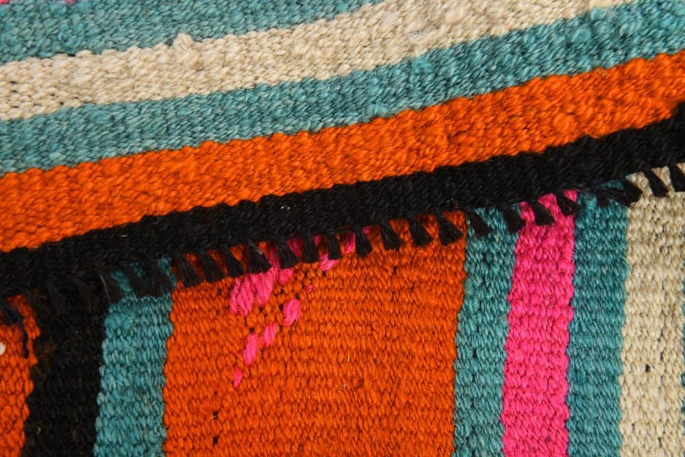 Kilim 179x283 cm, czerwony, różowy, wełna, lata 70. - 212713