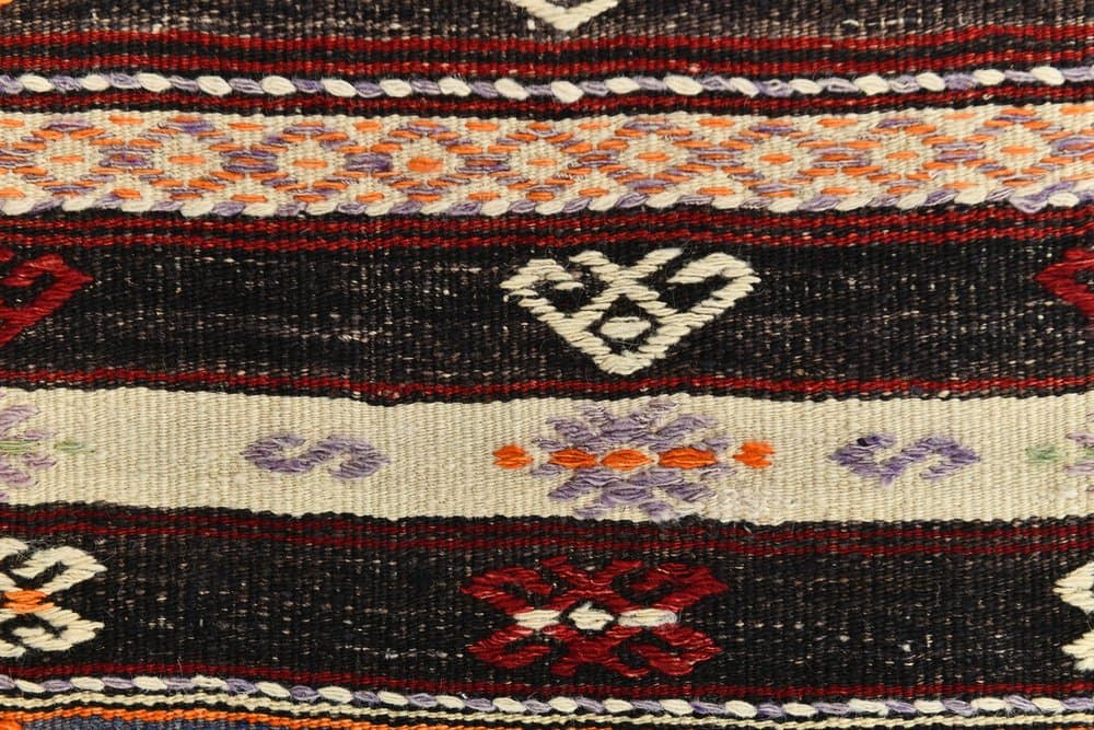 Chodnik 287x61 cm, brązowy, wełna, lata 70. - 212698