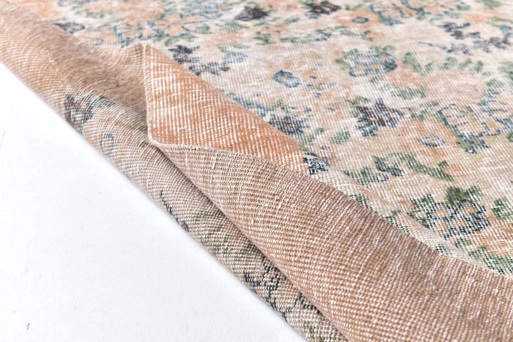 Dywan 301x207 cm, beżowy, wełna, lata 60. - 212977