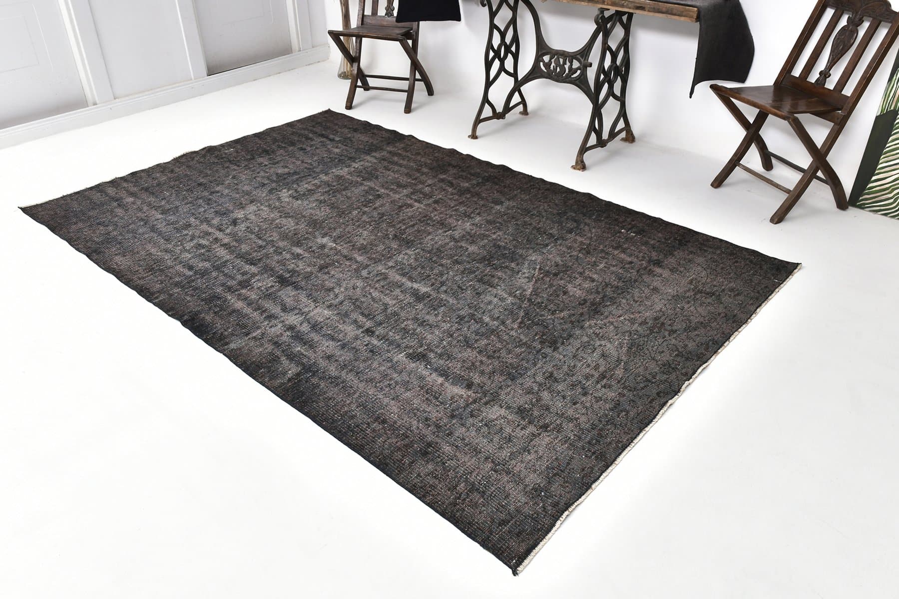 Rug 177x275 cm, grey, wool, Turkey, 1970s - 212923
