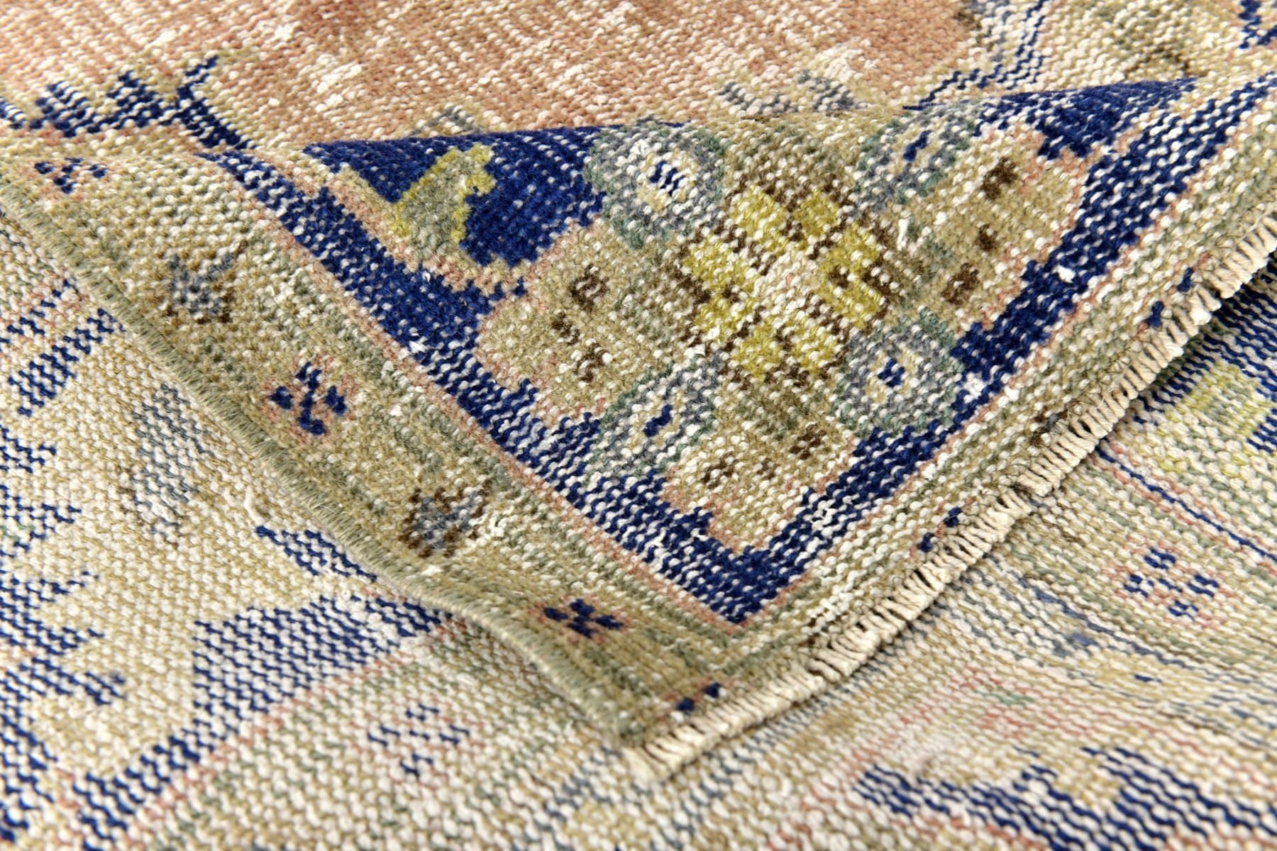 Rug 373x234 cm, Blue, Beige, Wool, 1970s - 212898