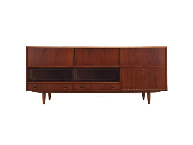 Sideboard, orange teak, Denmark, 1970s - DIMENSION