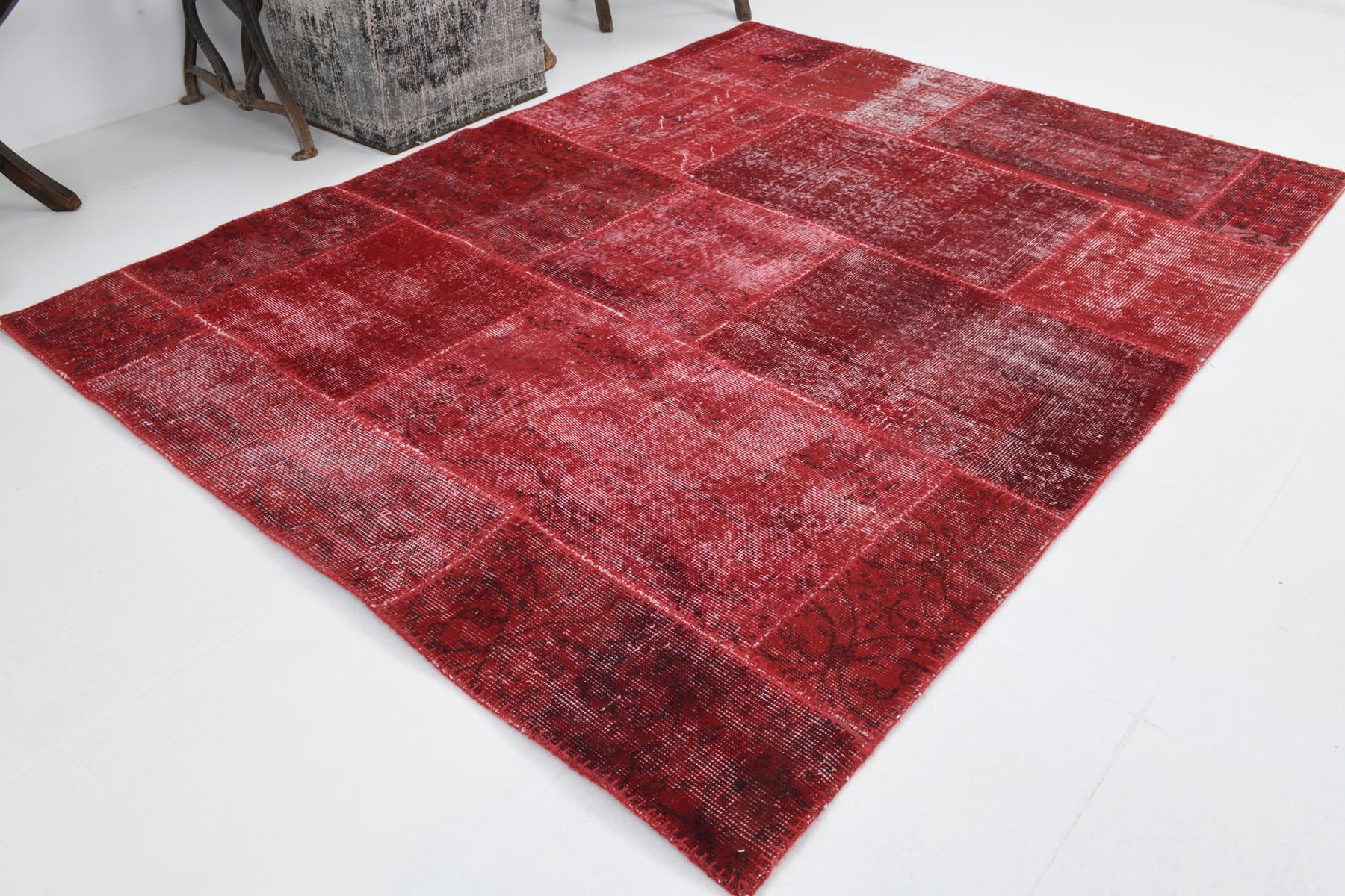 Rug 151x200 cm, red, wool, 1970s - 212876