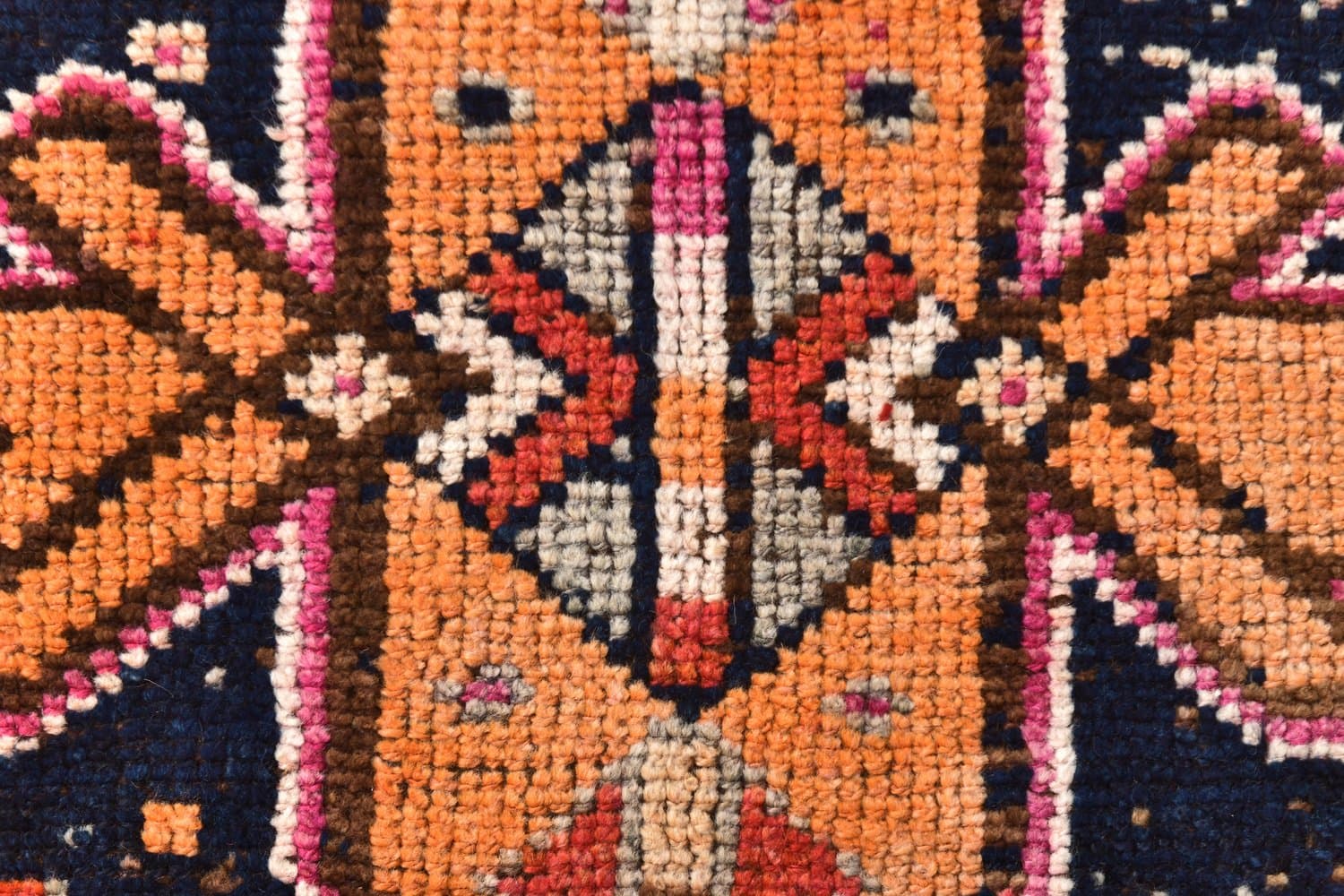 Runner 332x103 cm, red, brown, wool, 1970s - 212851