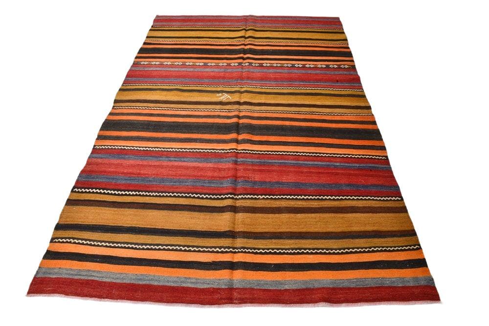Kilim 174x272 cm, Red, Brown, Wool, 1970s