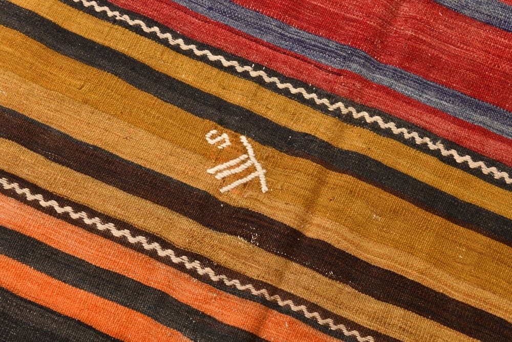 Kilim 174x272 cm, Red, Brown, Wool, 1970s - 213005