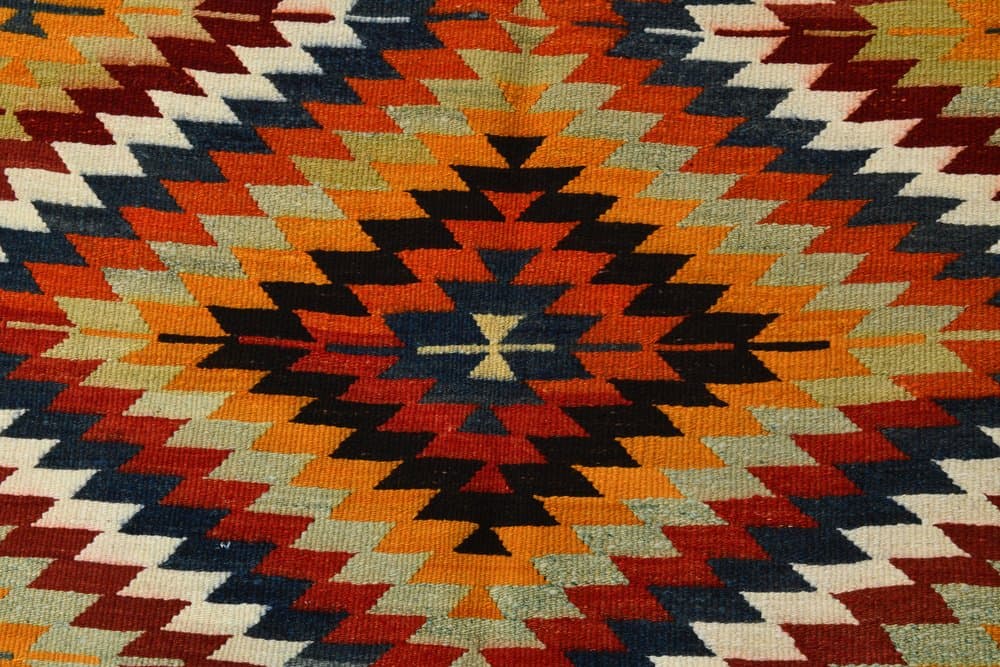 Kilim 178x295 cm, czerwony, beżowy, wełna, lata 70. - 213098