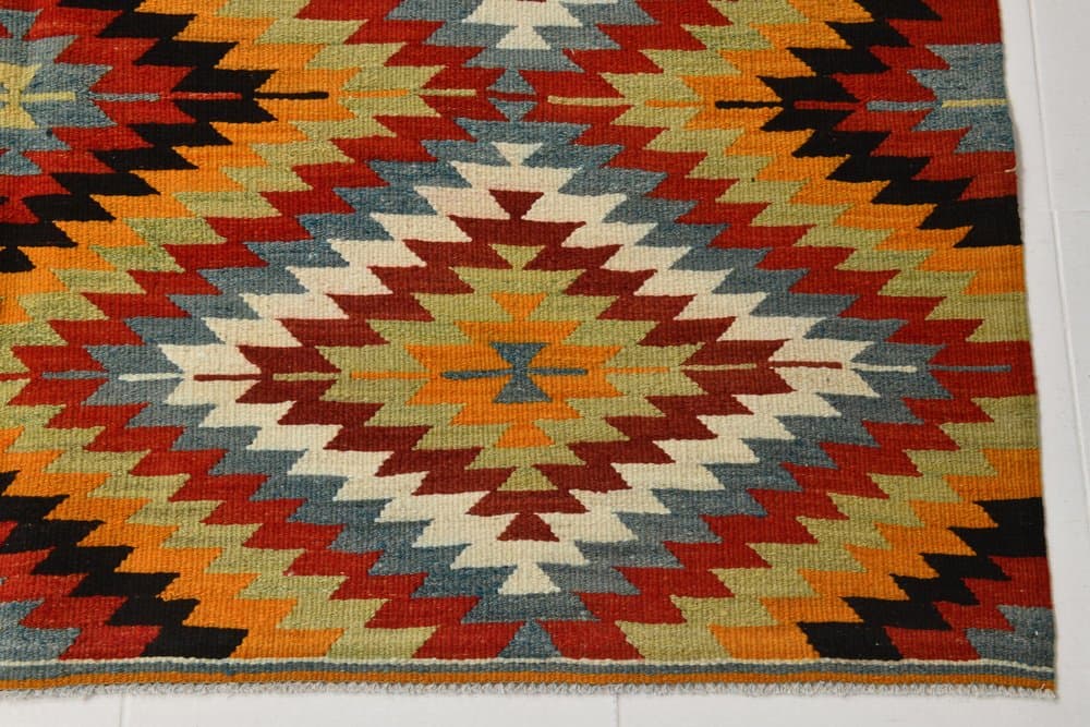 Kilim 178x295 cm, czerwony, beżowy, wełna, lata 70. - 213096
