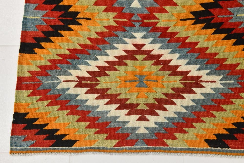 Kilim 178x295 cm, czerwony, beżowy, wełna, lata 70. - 213095