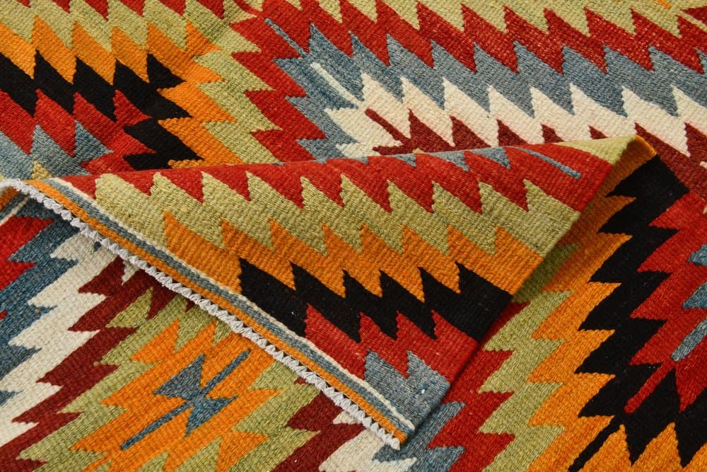 Kilim 178x295 cm, czerwony, beżowy, wełna, lata 70. - 213089