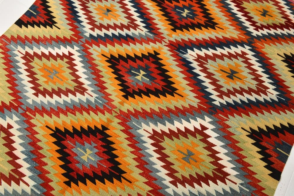 Kilim 178x295 cm, czerwony, beżowy, wełna, lata 70. - 213093