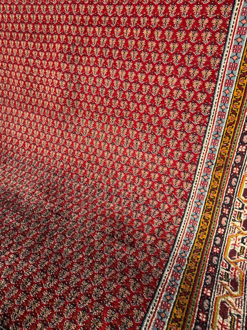 Dywan perski Indo Mir, czerwony, wełna, Indie - 213029