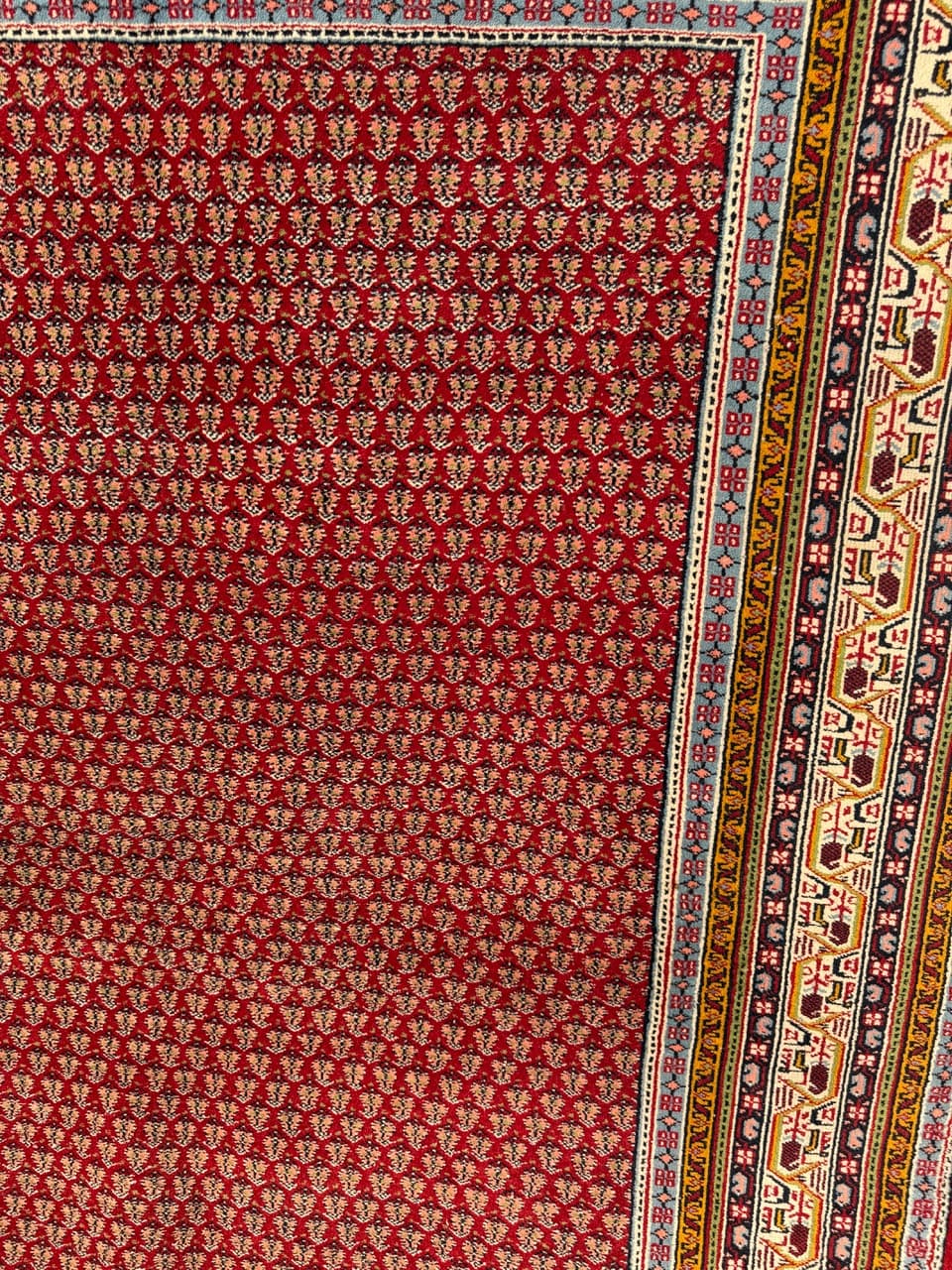 Dywan perski Indo Mir, czerwony, wełna, Indie - 213035