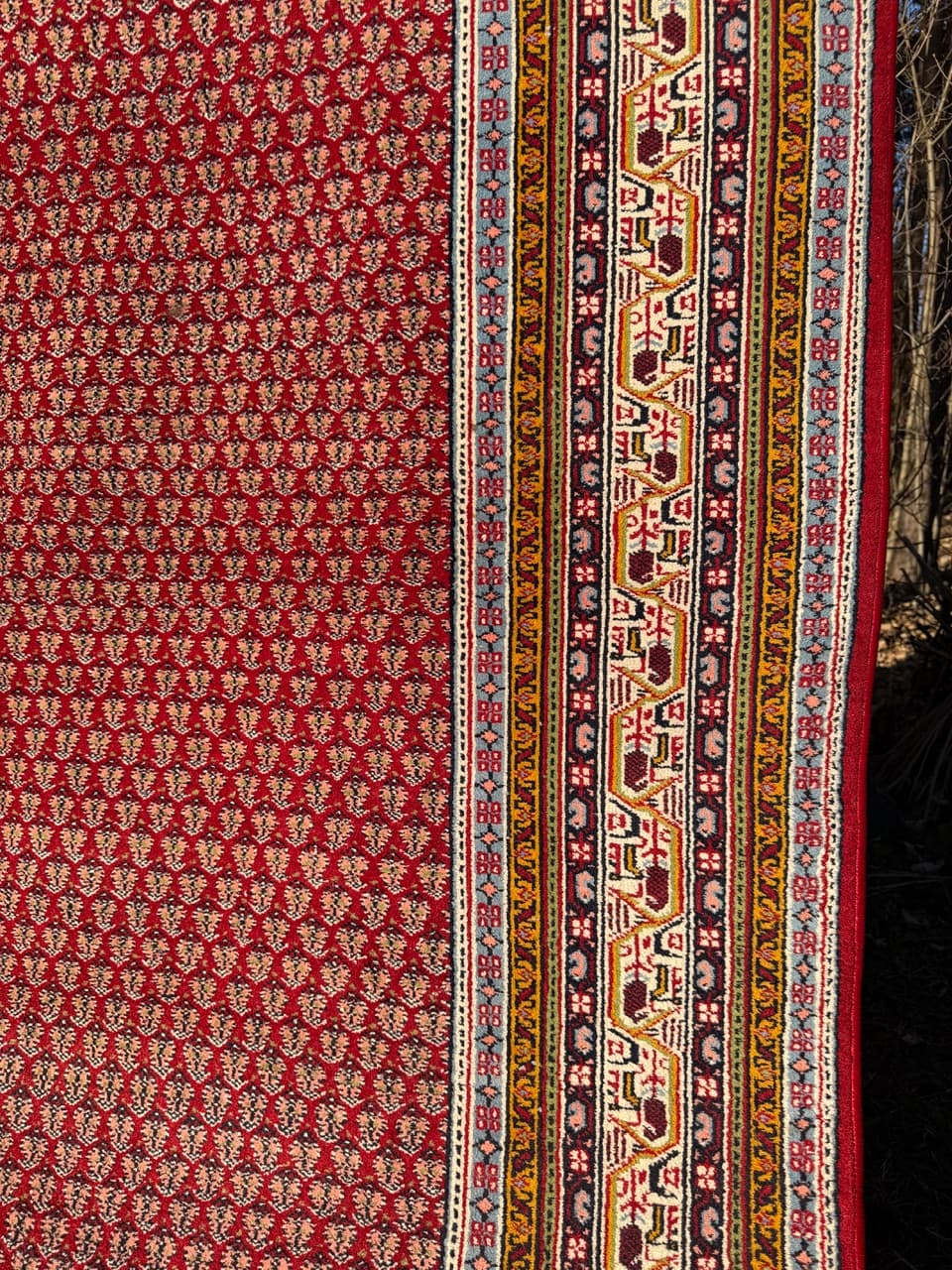 Dywan perski Indo Mir, czerwony, wełna, Indie - 213026