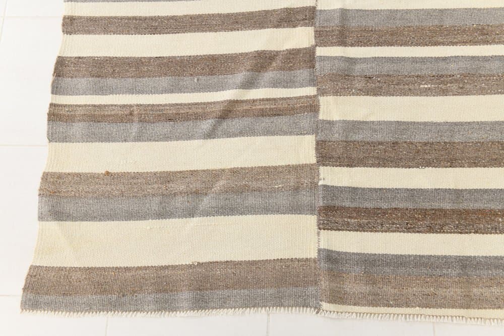 Kilim 306x385 cm, beżowy, wełna, lata 70. - 213225