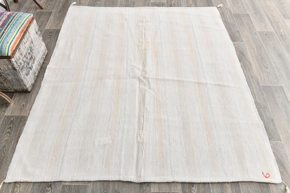 Rug 156x187 cm, beige, hemp, 1970s - 213288