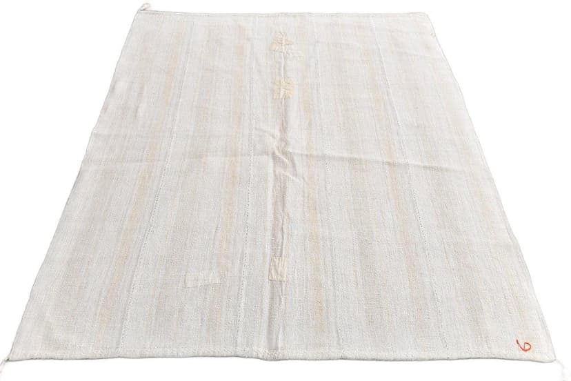 Dywan 156x187 cm, beżowy, konopie, lata 70.