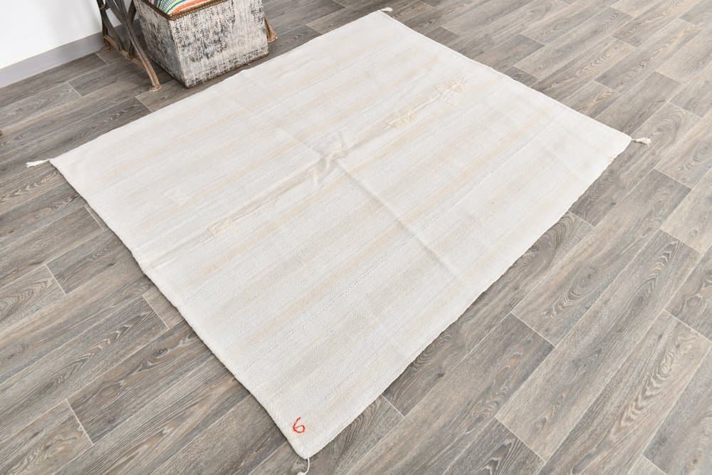 Rug 156x187 cm, beige, hemp, 1970s - 213285