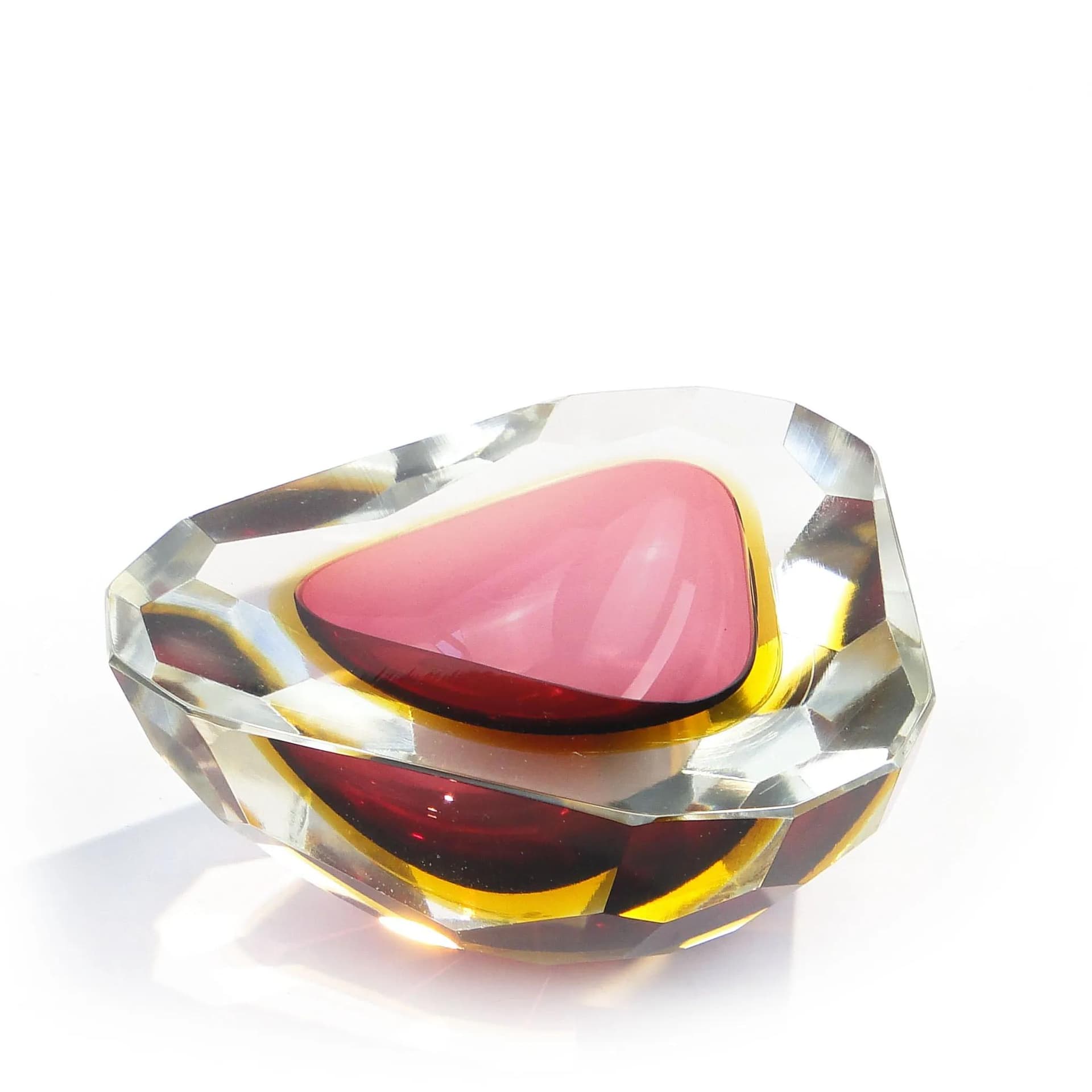 Multicolor Crystal Bowl, by F. Poli, Italy, 1950s - 15502