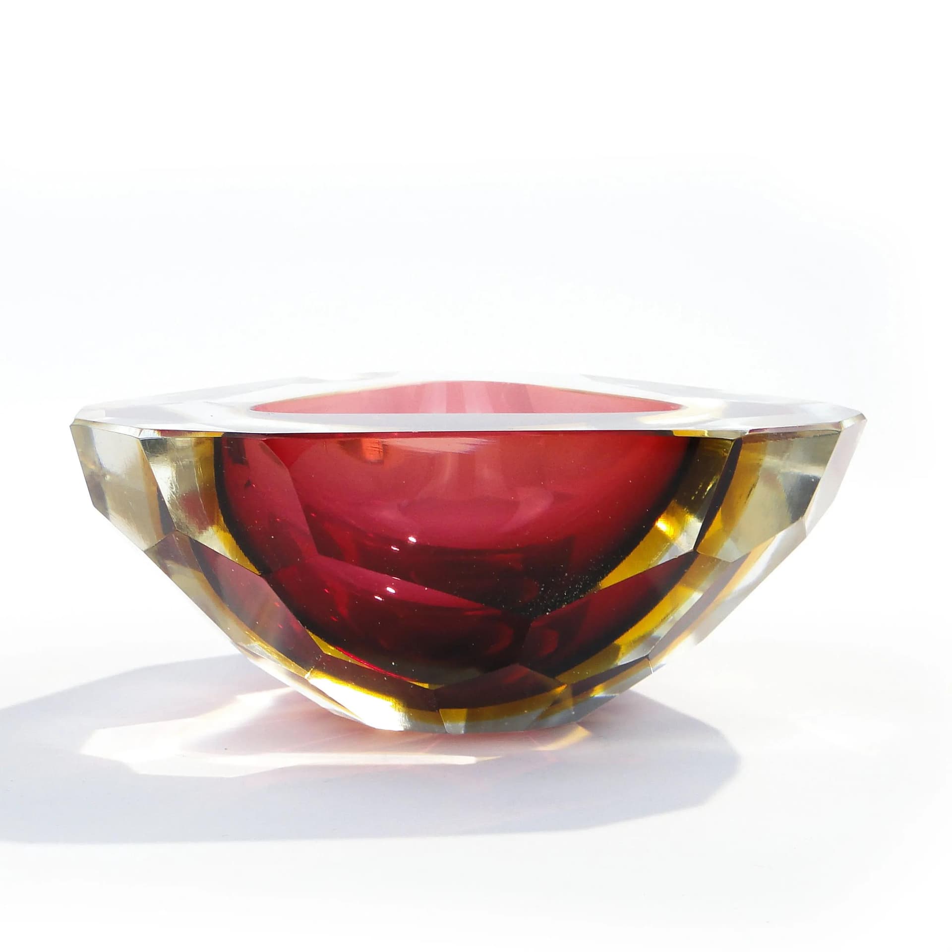 Multicolor Crystal Bowl, by F. Poli, Italy, 1950s - 15500