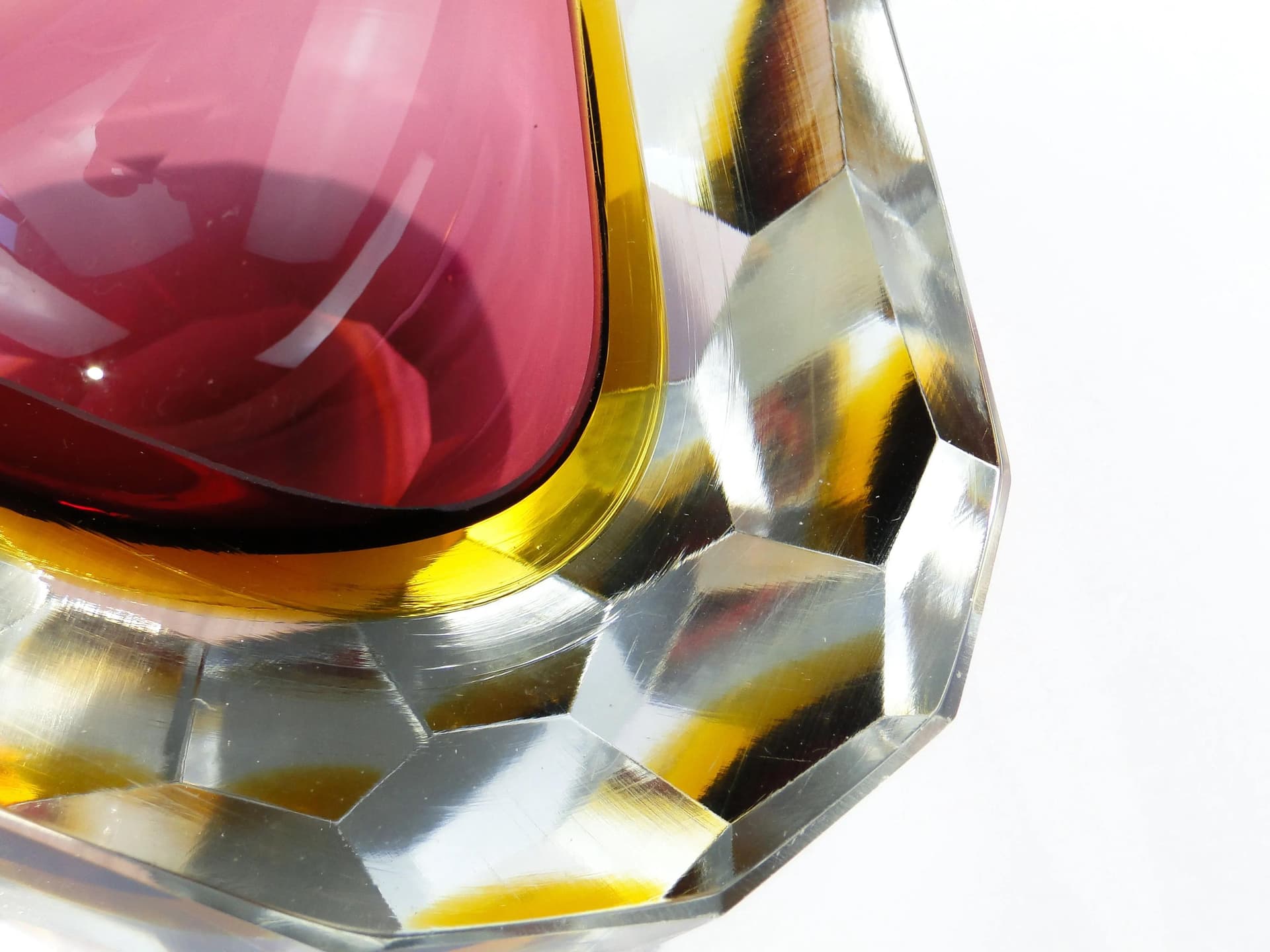 Multicolor Crystal Bowl, by F. Poli, Italy, 1950s - 15503