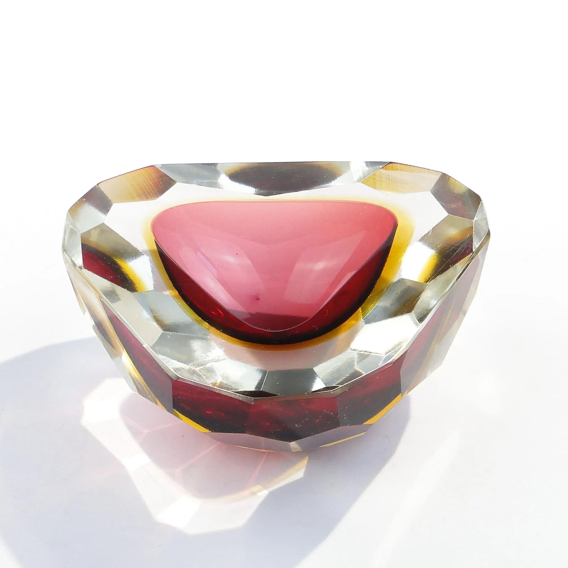 Multicolor Crystal Bowl, by F. Poli, Italy, 1950s - 15498