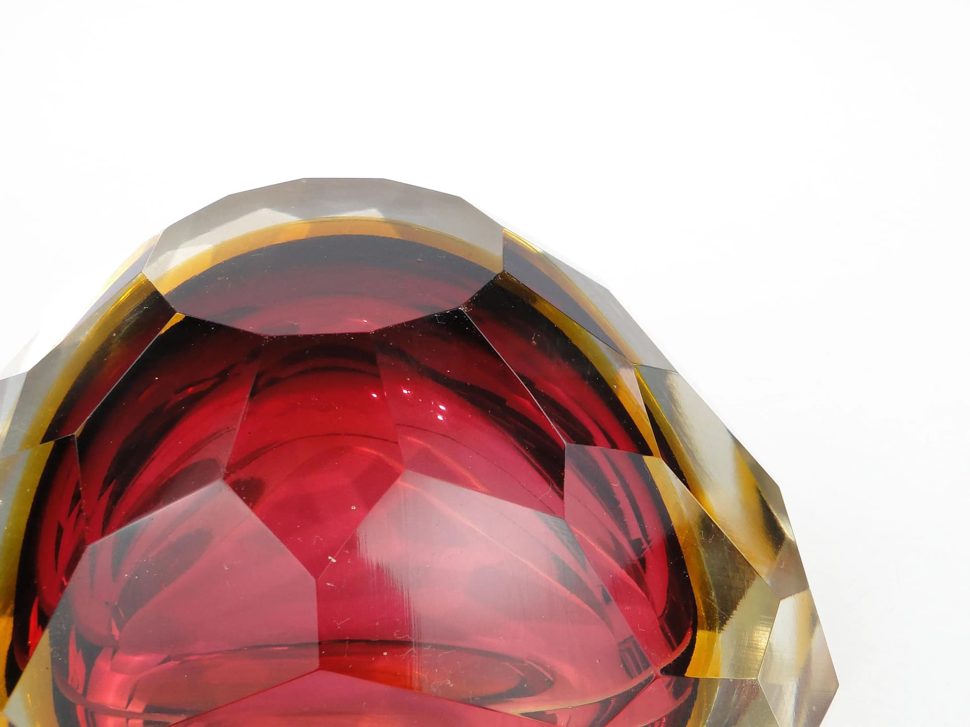 Multicolor Crystal Bowl, by F. Poli, Italy, 1950s - 15505