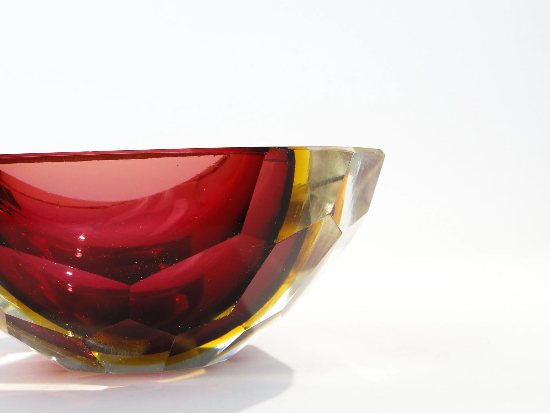 Multicolor Crystal Bowl, by F. Poli, Italy, 1950s - 15501