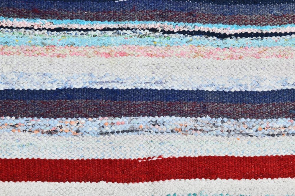 Chodnik 235x71 cm, biały, wełna, lata 70. - 213240