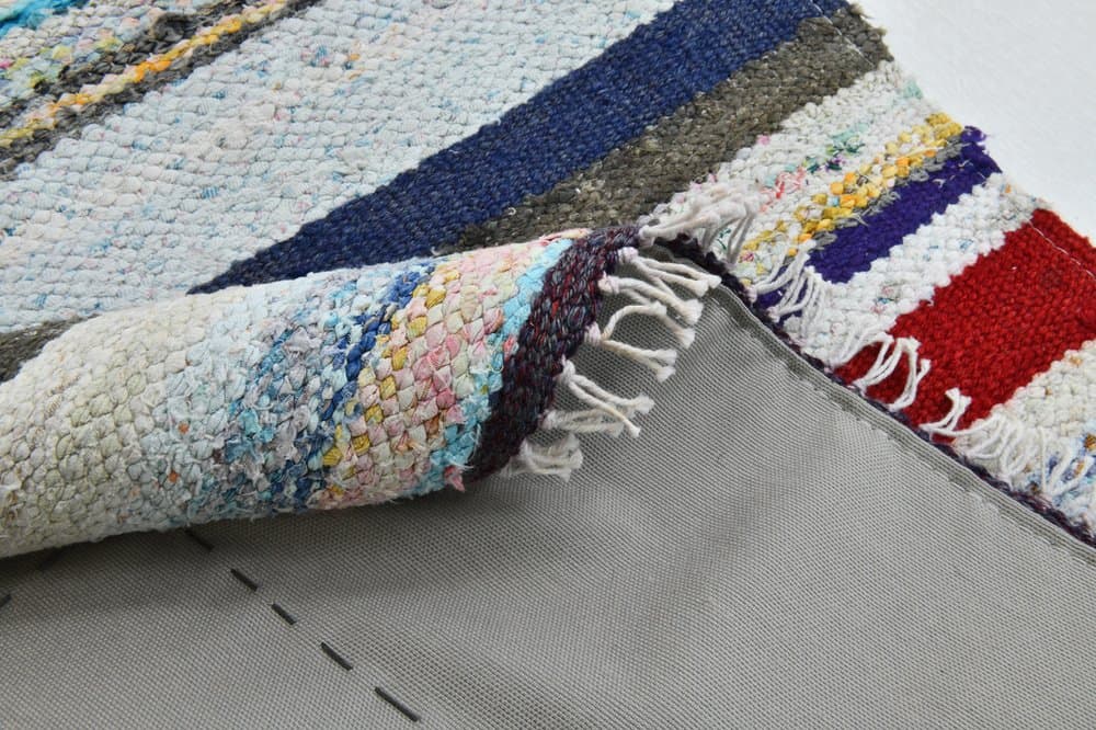 Chodnik 235x71 cm, biały, wełna, lata 70. - 213235